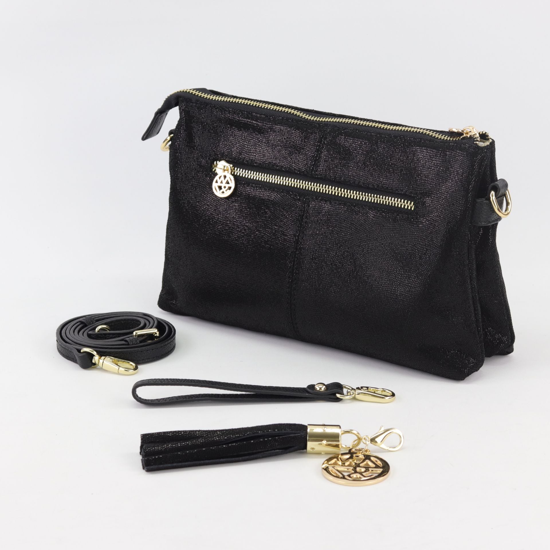 Jet Black & Ruby Beaded offers Clutch /Crossbody