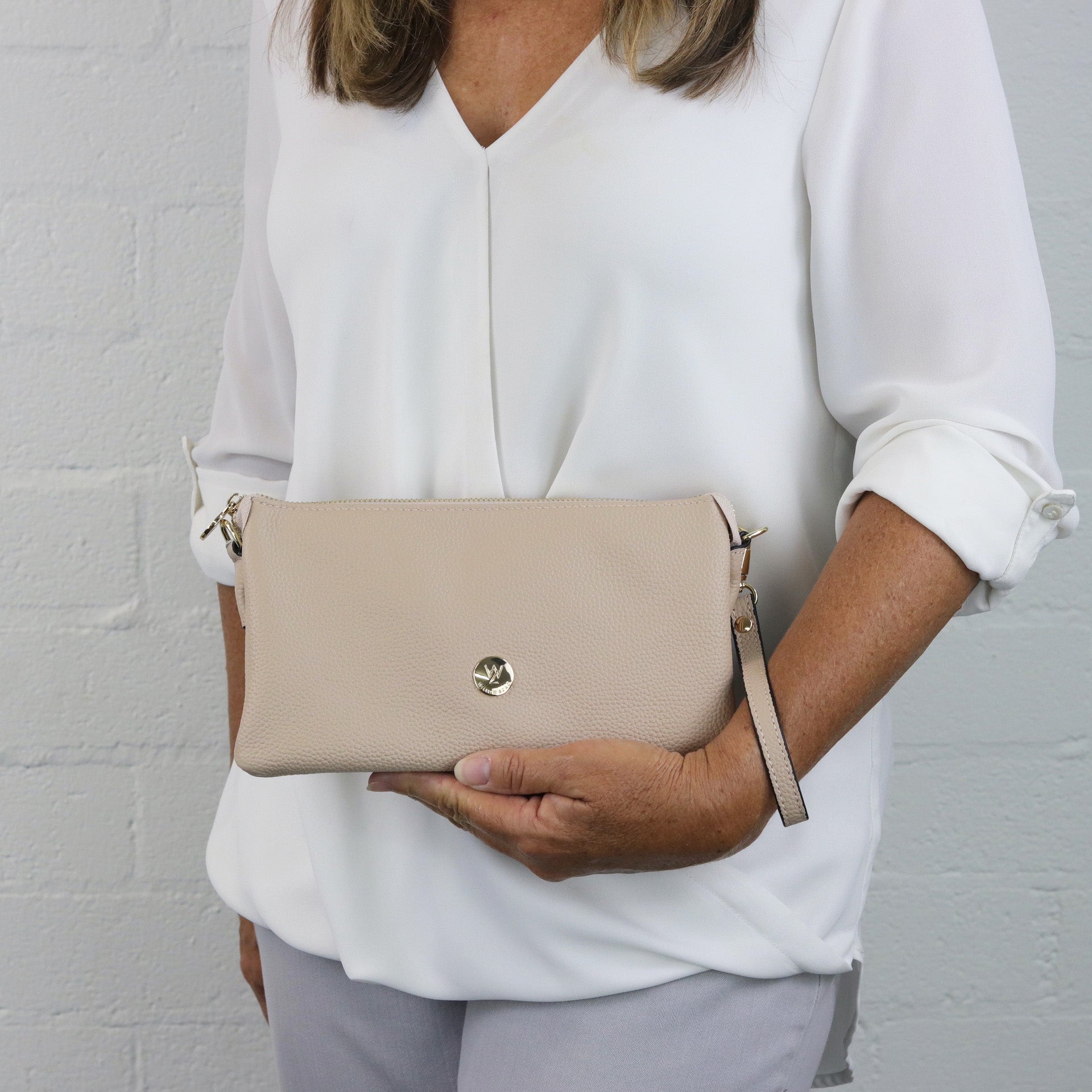 Kate spade nude discount clutch