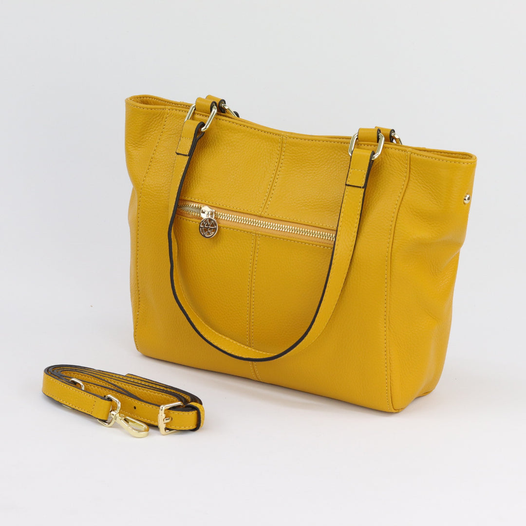 Reanna saffron leather tote DISCONTINUED